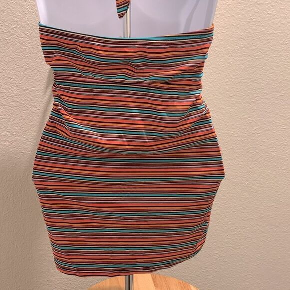 Take 50% OFF- Beach Bump Motherhood Multicolor Halter Top Swimwear, Size-L - Picture 8 of 9
